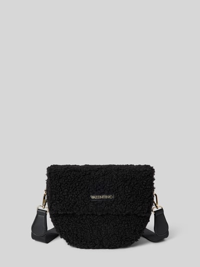 VALENTINO BAGS Handtasche mit Teddyfell und Label-Applikation Modell 'SPECIAL' Black 1