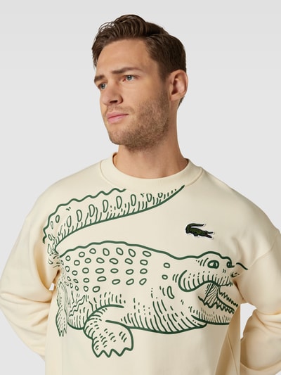 Lacoste Sweatshirt mit Label-Print Offwhite 3