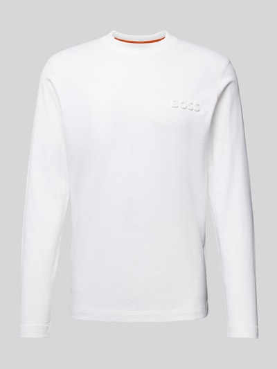 BOSS Orange Longsleeve mit Label-Detail Weiss 2