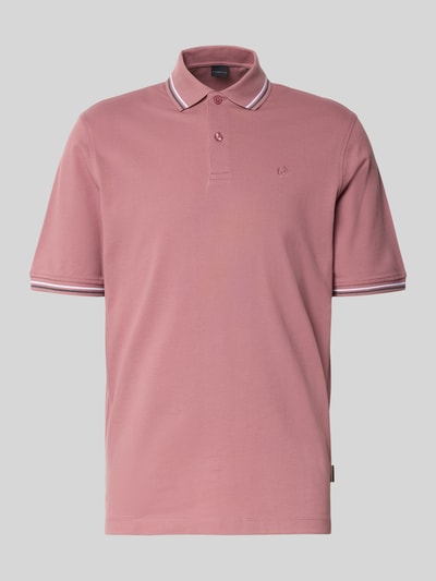 bugatti Poloshirt met korte knoopsluiting Oudroze - 2