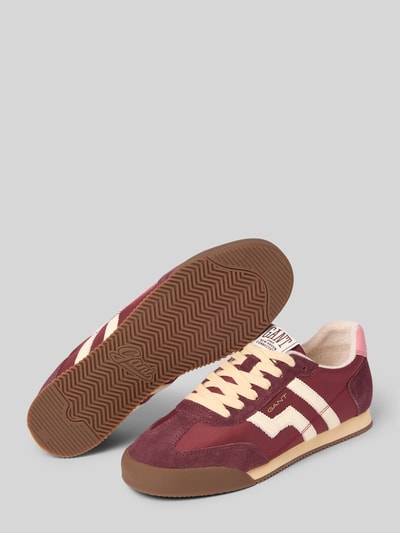 GANT Sneakers van mix van leer en textiel model 'Beylana' Bordeaux - 4