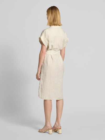 Marc O'Polo Tailliertes Freizeitkleid aus reinem Leinen Sand 5