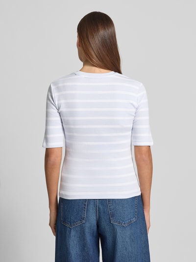 Christian Berg Woman Basic T-Shirt Ringel O-Neck Hellblau 5
