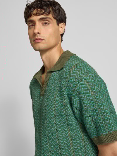 Scotch & Soda Poloshirt mit V-Ausschnitt Oliv 3