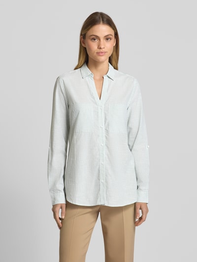 Christian Berg Woman Relaxed Fit Hemdbluse mit Brusttaschen Lind 4