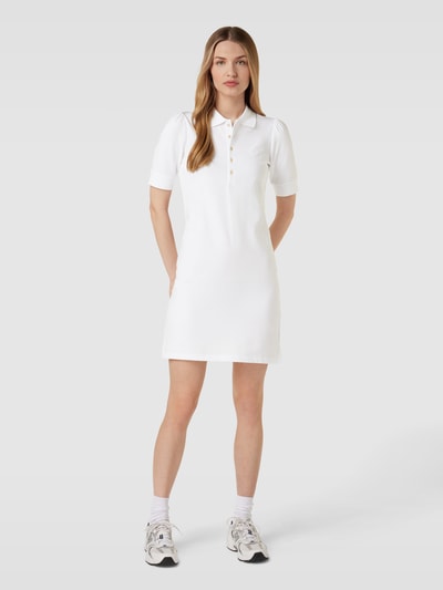 Lauren Ralph Lauren Minikleid mit Polokragen Modell 'CHACE' Weiss 1