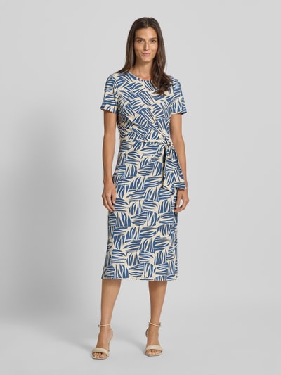 s.Oliver RED LABEL Jersey jurk van katoenmix Oceaanblauw - 4