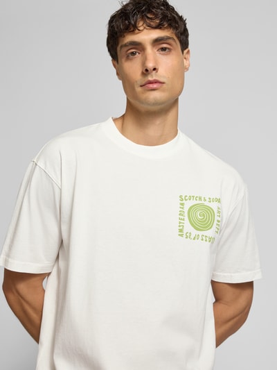 Scotch & Soda Relaxed fit T-shirt van puur katoen met logoprint Wit - 3
