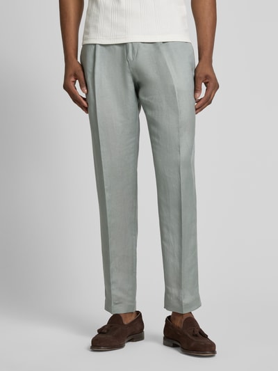 Antony Morato Regular Fit Leinenhose mit Bundfalten Hellgruen 4