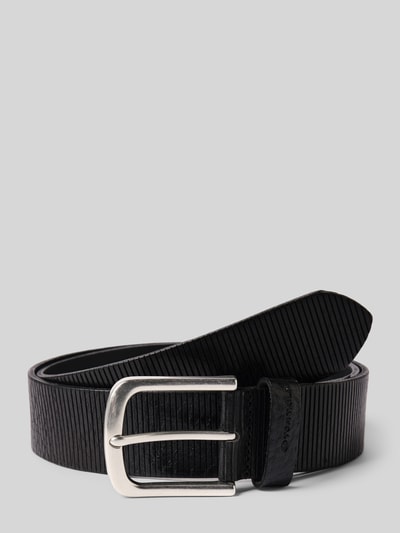 Tom Tailor Riem van echt leer, model 'ROY' Zwart - 1