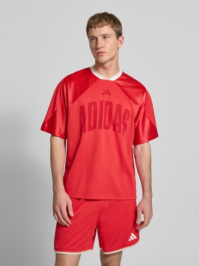 adidas Sportswear Regular fit sport T-shirt met labelprint Rood - 4