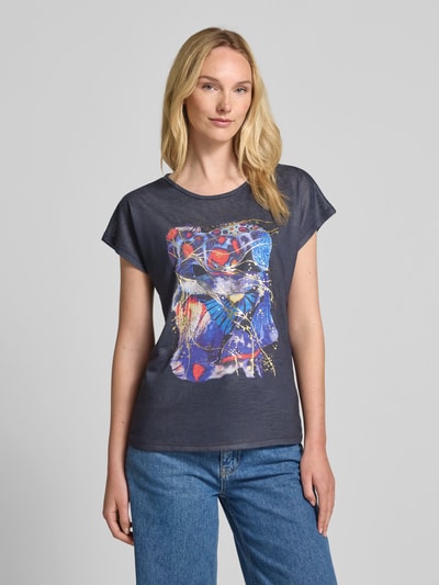 Christian Berg Woman T-shirt z nadrukowanym motywem Ciemnoniebieski 4