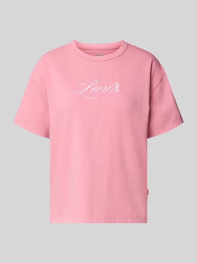 Produktfoto, Regular Fit T-Shirt aus reiner Baumwolle Modell 'GR VINTAGE TEE' von Levi's® 300 in Rosa mit gesticktem Logo, Damen T-Shirt von Levi's® 300