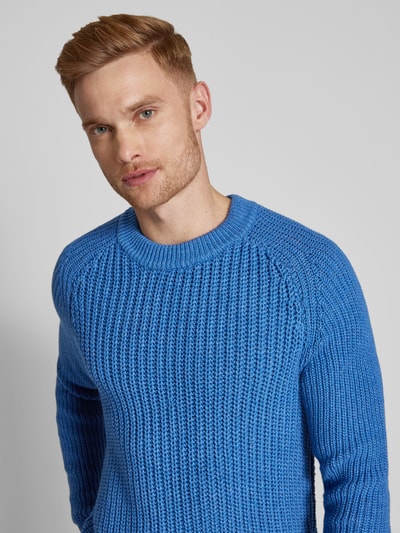 Thinking Mu Strickpullover mit Rundhalsausschnitt Hellblau 3