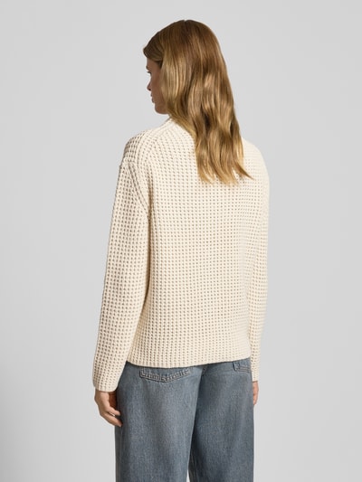 Marc O'Polo Denim Regular fit pullover met turtleneck van katoenmix Offwhite - 5