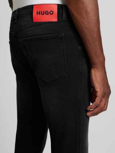 HUGO Extra Slim Fit Jeans im 5-Pocket-Design Black 3