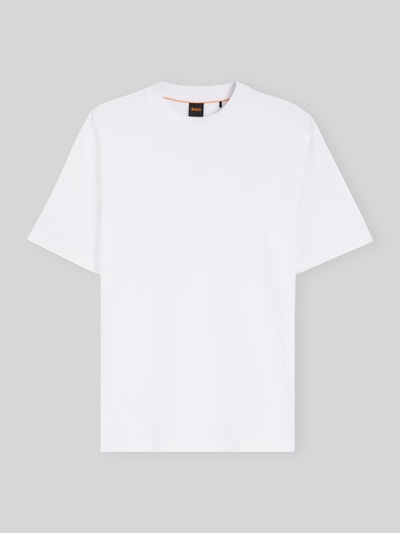 BOSS Orange Regular Fit T-Shirt aus reiner Baumwolle Modell 'Te_interlock' Weiss 2
