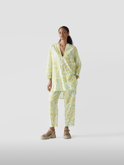 Emilio Pucci Knielanges Kleid mit Allover-Muster Hellgrün 1