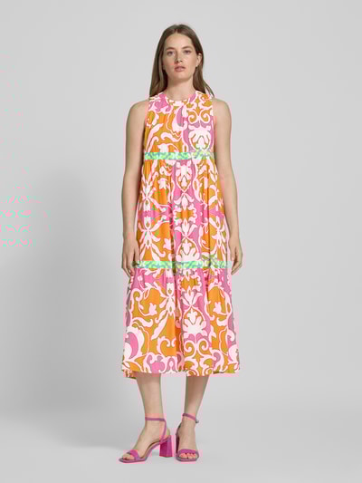 Emily Van den Bergh Midikleid im Stufen-Look Orange 4