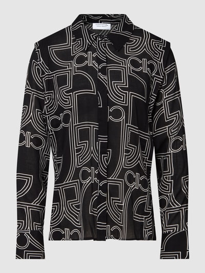 COMMA Bluse mit Allover-Muster Black 2