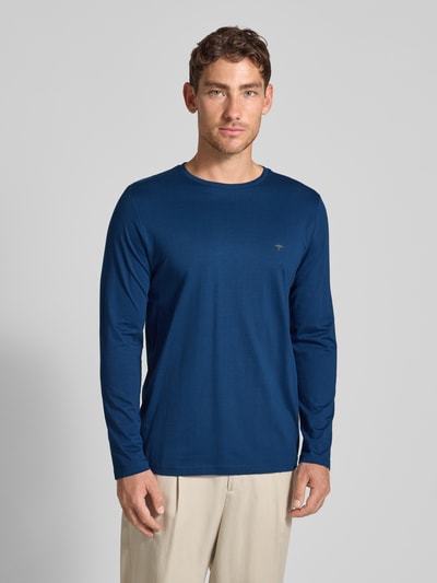 Fynch-Hatton Shirt met lange mouwen en logodetail Donkerblauw - 4