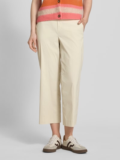 STEHMANN Spodnie capri o kroju regular fit z wpuszczanymi kieszeniami model ‘FENJA2’ Złamany biały 4