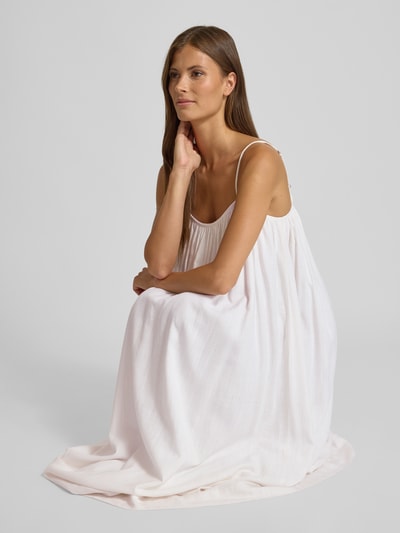 Neo Noir Midi-jurk van een mix van viscose en linnen, model 'Allie' Wit - 3