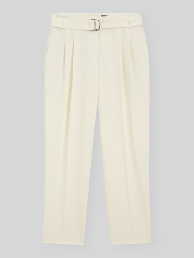 BOSS tapered broek met riemsluiting model 'TECARINAH' Lichtgeel - 2