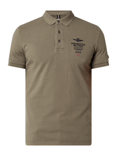 Aeronautica Militare Poloshirt aus Baumwolle olivgr n online kaufen