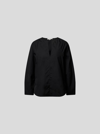 Vince Bluse mit V-Ausschnitt Schwarz 2