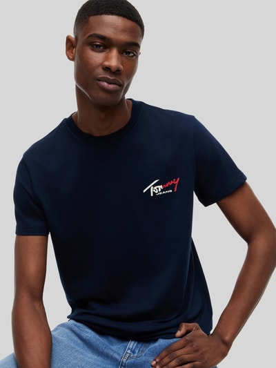 Tommy Jeans Slim Fit T-Shirt aus reiner Baumwolle Marine 3