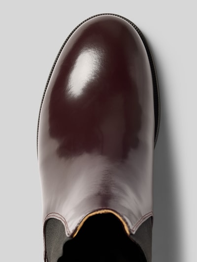 BOSS Chelsea Boots aus Leder-Mix Bordeaux 3