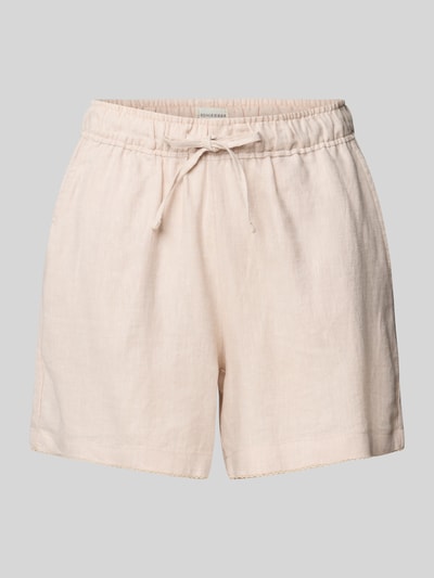 Schiesser Regular Fit Pyjama-Leinenshorts mit Tunnelzug Offwhite 1