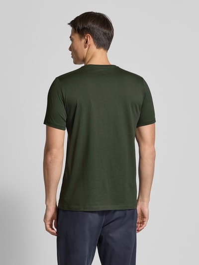 Fynch-Hatton T-shirt met labelstitching Donkergroen - 5