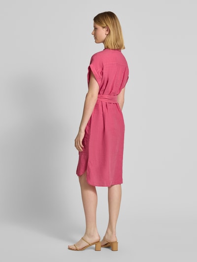 Marc O'Polo Getailleerde vrijetijdsjurk van puur linnen Felroze - 5