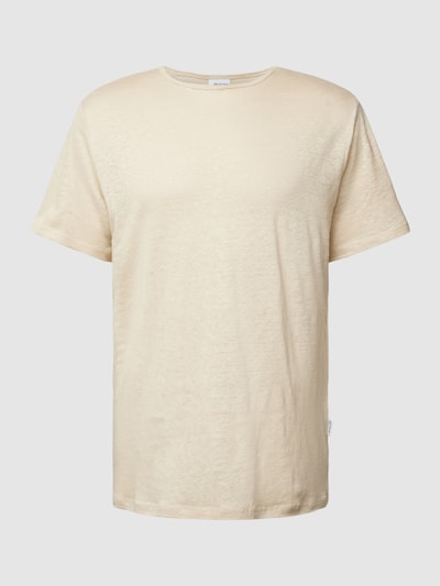 Selected Homme T-Shirt aus Leinen mit Rundhalsausschnitt Offwhite 2