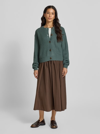 Vero Moda Relaxed Fit Strickjacke mit einreihiger Knopfleiste Modell 'LEA' Schilf 1