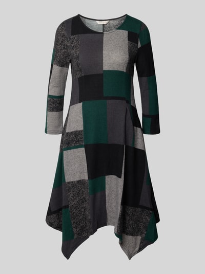 Apricot Minikleid mit Rundhalsausschnitt Khaki 2