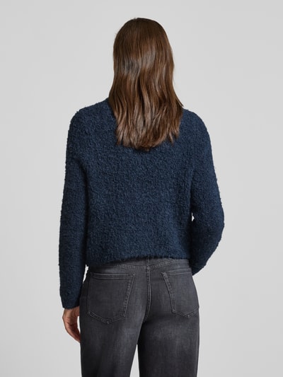Hemisphere Gebreid jack van alpacamix met ronde hals Marineblauw - 5