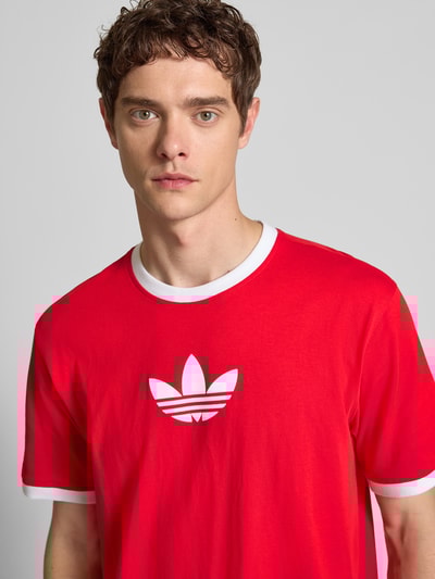 adidas Originals T-shirt met logoprint en ronde hals Rood - 3