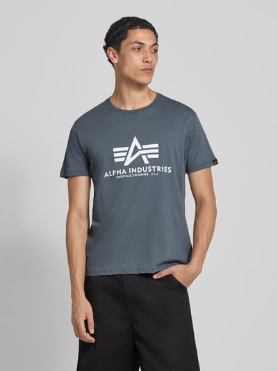 Alpha Industries T-Shirt mit Label-Print Hellblau 4