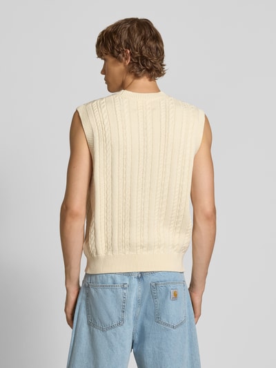BLKVIS Mouwloos vest met kabelpatroon Offwhite - 5
