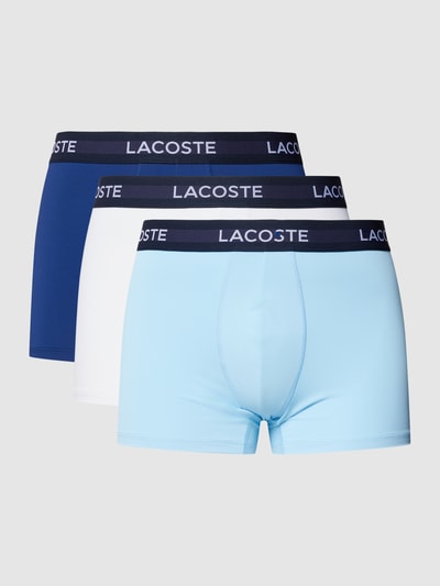 Lacoste Obcisłe bokserki z elastycznym paskiem z logo w zestawie 3 szt. Jasnoniebieski 2