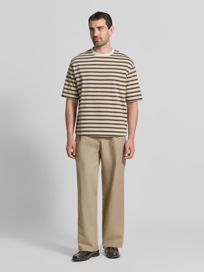 Samsøe Samsøe Broek van mix van biologisch katoen en linnen model 'VALENTIN' Beige - 1
