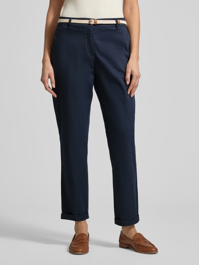 Christian Berg Woman Casual Fit Chino mit Baumwoll-Anteil Dunkelblau 4