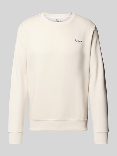 Pepe Jeans Regular Fit Sweatshirt aus Baumwollmix Modell 'MACBETH' Offwhite 2