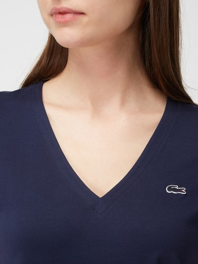 Lacoste T-shirt z aplikacją z logo  Granatowy 3