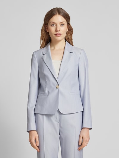 comma Slim Fit Blazer mit Knopfverschluss Bleu 4