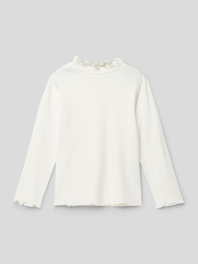 s.Oliver RED LABEL Longsleeve mit Muschelsaum Offwhite 1