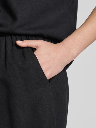 Pieces Regular Fit Shorts aus Viskose-Leinen-Mix Modell 'PIA' Black 3